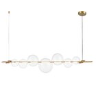 Lustre Pendente Zeep Dourado E Transparente 1xled 12w Dourado