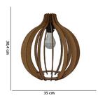 Lustre Pêndulo De Teto Luminária Pendente Madeira Cru 38 4x 3