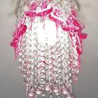 Lustre Plafon Acrílico Infantil Bebê 17x34cm Bailarinas Pink