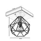 Lustre Plafon Aramado Diamante Majestoso Quadrado