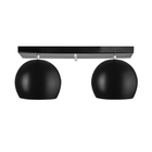 Lustre Plafon Bola 15 Cm Retangular Duplo Preto
