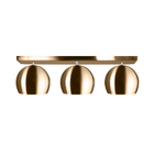 Lustre Plafon Bola 15 Cm Retangular Triplo New Cobre