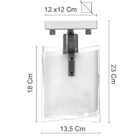 Lustre Plafon Calha De Vidro