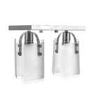 Lustre Plafon Calha De Vidro Duplo