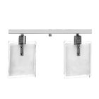 Lustre Plafon Calha De Vidro Duplo