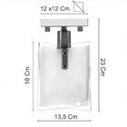 Lustre Plafon Calha Preta De Vidro