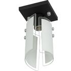 Lustre Plafon Calha Preta De Vidro