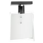 Lustre Plafon Calha Preta De Vidro