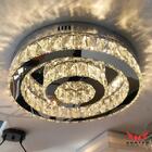 Lustre Plafon Com Cristais E Led Integrado 21w Em 3 Cores De