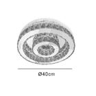 Lustre Plafon Com Cristais E Led Integrado 21w Em 3 Cores De