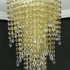 Lustre Plafon Cristal Acrílico Dourado Decoração Sala