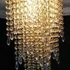 Lustre Plafon Cristal Acrílico Dourado Decoração Sala