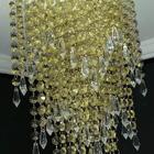 Lustre Plafon Cristal Acrílico Dourado Decoração Sala