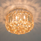 Lustre Plafon Cristal K9 Âmbar Bella Hu1102A 4g9 25cm + Lâmpa