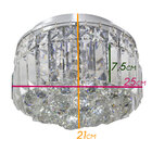 Lustre Plafon Cristal K9 Transparente Bella Hu1102 4g9 25cm +