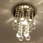 Lustre Plafon Cristal Verdadeiro K9 13 Cm De Diâmetro 20 Cm D