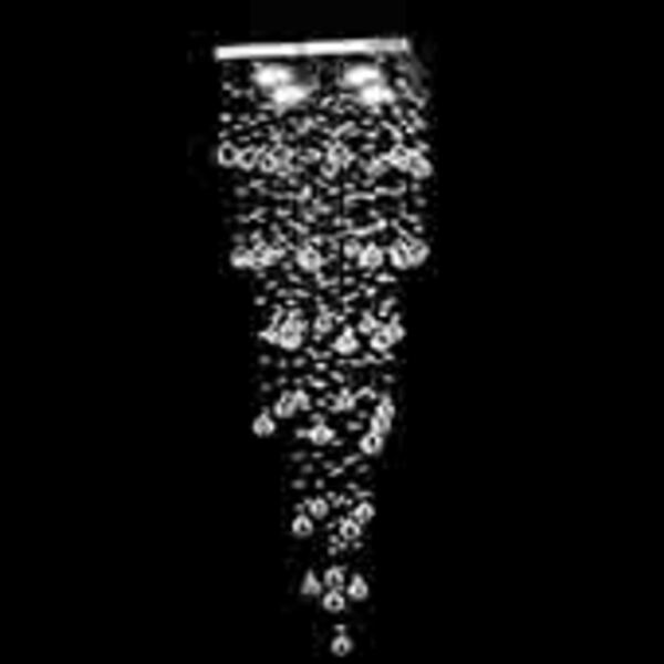 Lustre Plafon Cristal Verdadeiro K9 30x30 Cm Altura 70 Cm