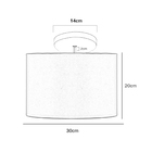 Lustre Plafon Cupula Dome 30x20cm Magnífico Rosa