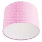 Lustre Plafon Cupula Dome 30x20cm Rosa Com Bolinha