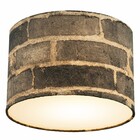 Lustre Plafon Cúpula Dome Estampado Tijolinho