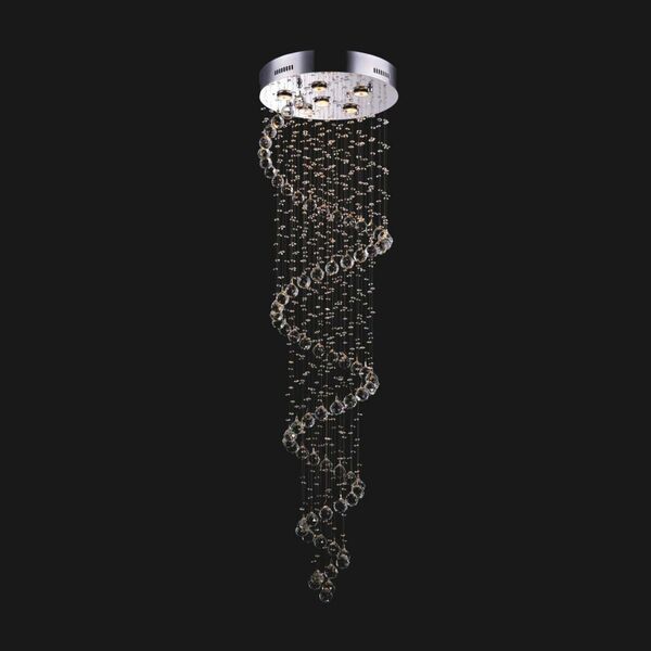 Lustre Plafon De Cristal - Espiral Transparente Grande 167cm