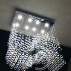 Lustre Plafon De Cristal Legítimo - Onda - Base 60x32 Cm - De