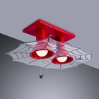 Lustre/plafon Duplo Infantil Homem Aranha Teia Luminária Supe