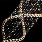 Lustre Plafon Em Cristal Espiral Duplo Com Lâmpadas Inclusas