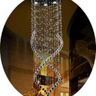 Lustre Plafon Em Cristal Espiral Duplo Com Lâmpadas Inclusas