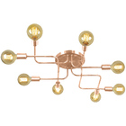 Lustre Plafon Hashtag Cobre De 8 Braços