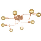 Lustre Plafon Hashtag Cobre De 8 Braços