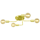 Lustre Plafon Hashtag Dourado De 4 Braços