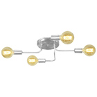 Lustre Plafon Hashtag Escovado De 4 Braços