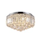 Lustre Plafon Khaleesis 35x21cm Cromado E Cristais Transparen