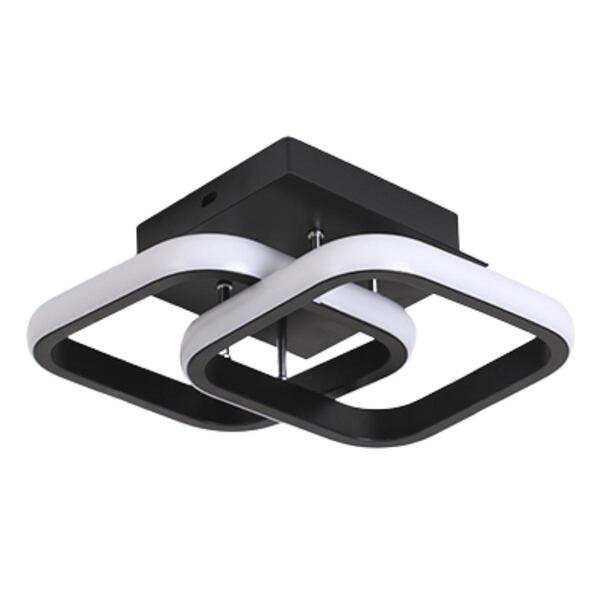 Lustre Plafon Led De Sobrepor Teto Quadrado Duplo 20W Moderno