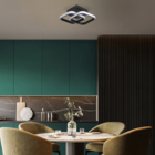 Lustre Plafon Led De Sobrepor Teto Quadrado Duplo 20W Moderno