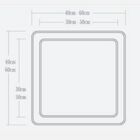 Lustre Plafon Madeira Doble Quadrado 60cm - 5 Luzes Ébano