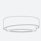 Lustre Plafon Madeira Doble Redondo 60cm - 5 Luzes Ébano