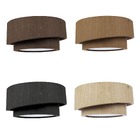 Lustre Plafon Madeira Doble Redondo 60cm - 5 Luzes Ébano