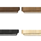 Lustre Plafon Madeira Doble Retangular 75cm - 1 Luz Freijó