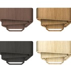 Lustre Plafon Madeira Trinity Quadrado 70cm - 5 Luzes Freijó