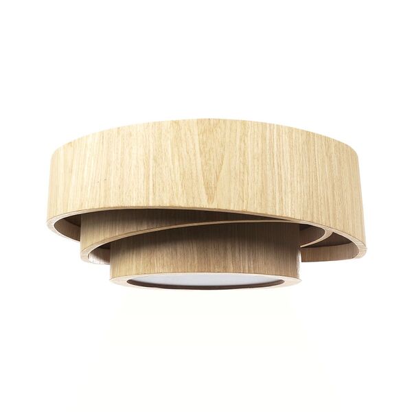 Lustre Plafon Madeira Trinity Redondo 50cm - 3 Luzes Marfim