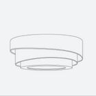 Lustre Plafon Madeira Trinity Redondo 50cm - 3 Luzes Marfim