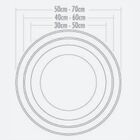 Lustre Plafon Madeira Trinity Redondo 70cm - 5 Luzes Marfim