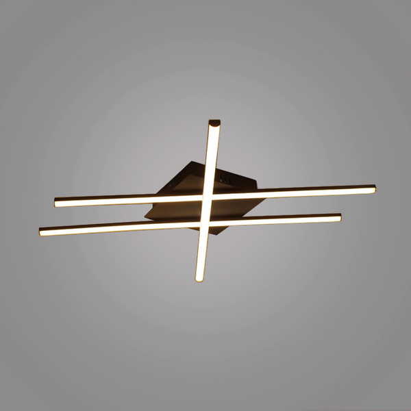 Lustre Plafon Marrom Led 28w Integrado 3000k Branco Quente -