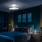 Lustre Plafon Pendente Luminária Luz Indireta 30x30 Branco