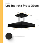 Lustre Plafon Pendente Luminária Luz Indireta 30x30 Preto