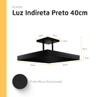 Lustre Plafon Pendente Luminária Luz Indireta 40x40 Preto