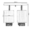 Lustre Plafon Quadclear Organza Quadrado Bege Maravilhoso