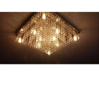 Lustre Plafon Quadrado Cristal Legitimo K9 40x40 Cm Sala De J